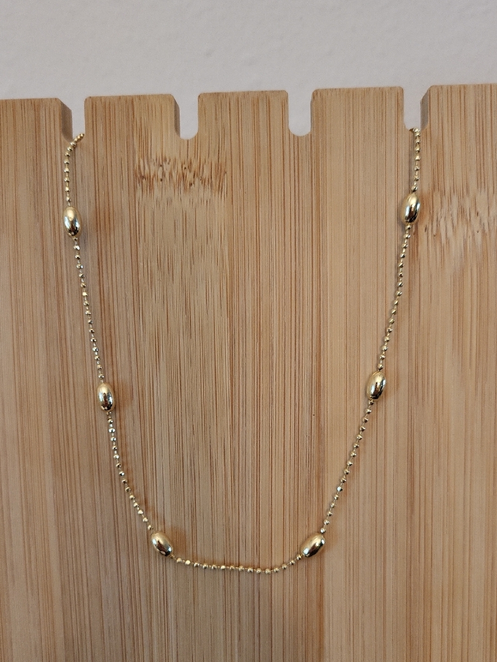 NWOT Gold Filled Dainty Bead Necklace